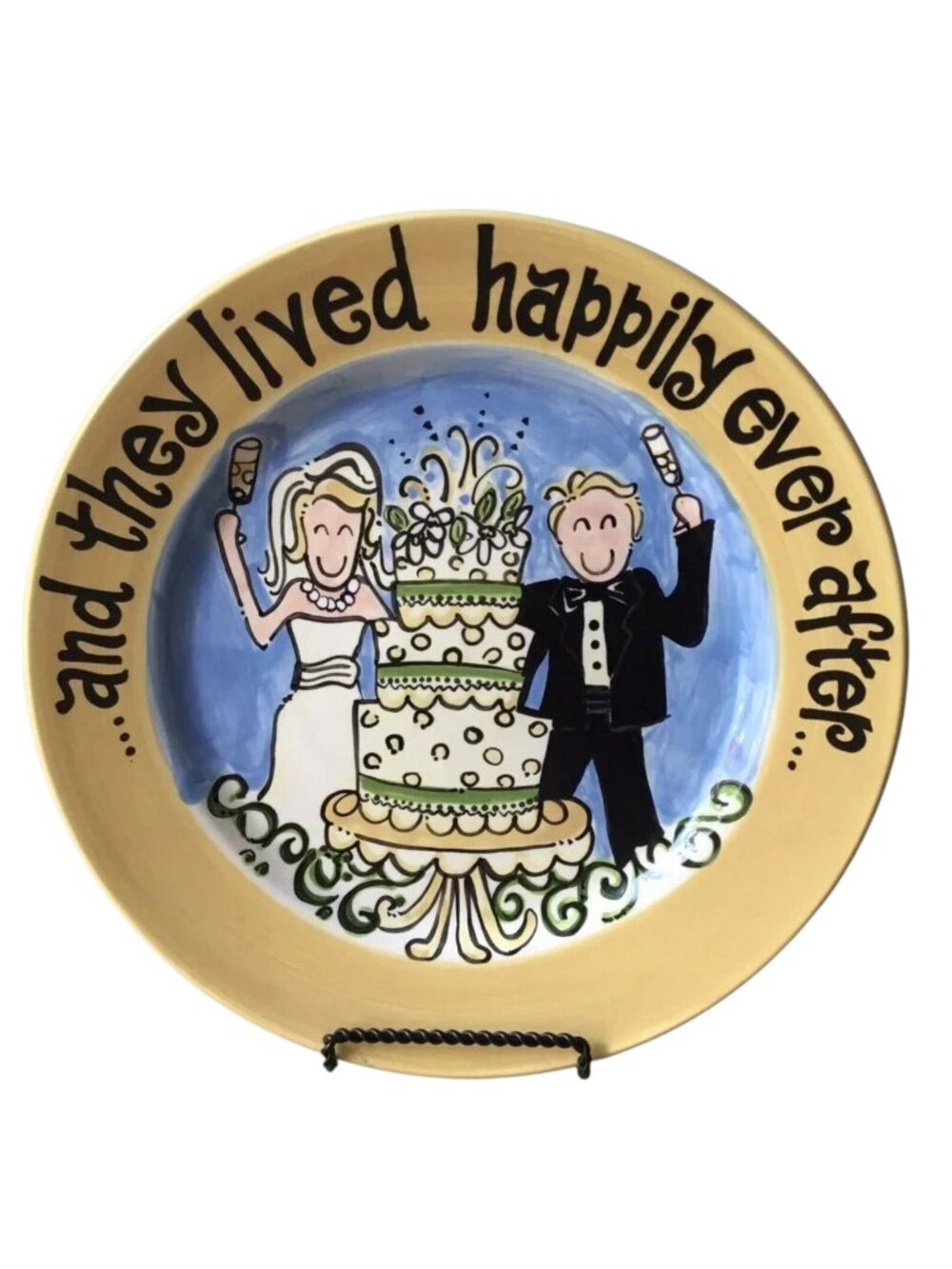 Glory Haus Wedding Plate Bride Groom Laura Kirkland Happily Ever After
